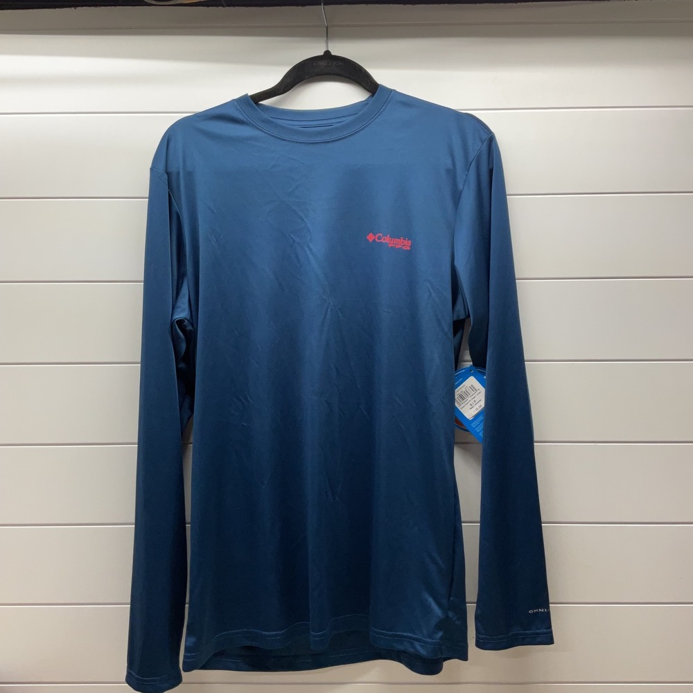 Columbia PFG Terminal Tackle Long Sleeve Shirt Blue UPF 50 Mens Small NWT